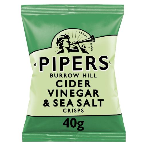 Picture of Pipers Burrow Hill Cider Vinegar & Sea Salt Crisps 40 x 40g