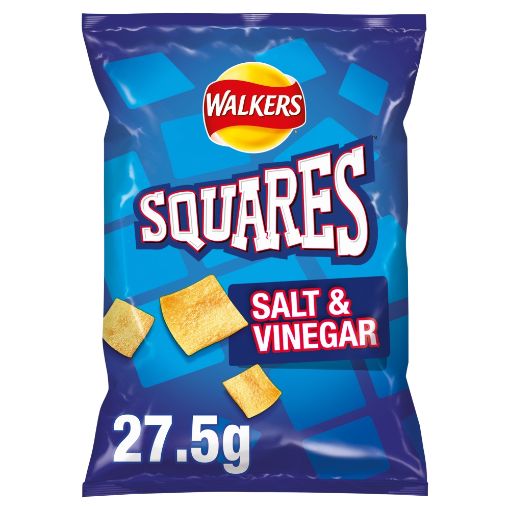 Picture of Walkers Squares Salt & Vinegar Snacks Crisps 27.5g