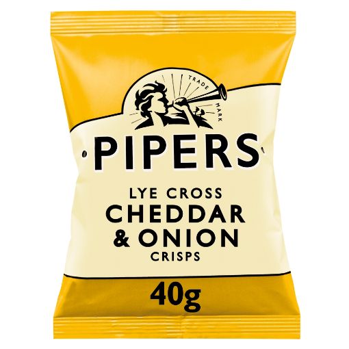 Picture of Pipers Wyke Cheddar & Onion Crisps 24 x 40g