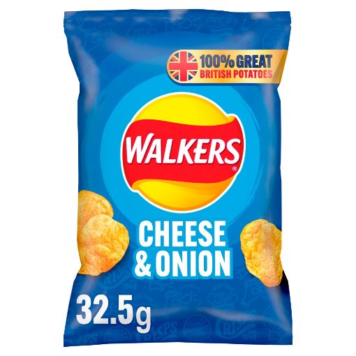 Picture of Walkers Cheese & Onion Crisps 32.5g