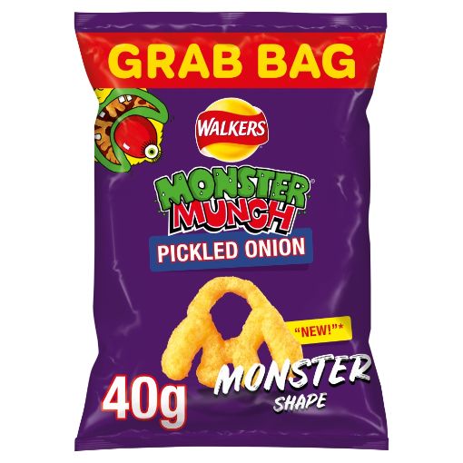 Picture of Walkers Monster Munch Pickled Onion Snacks 35 x 40g