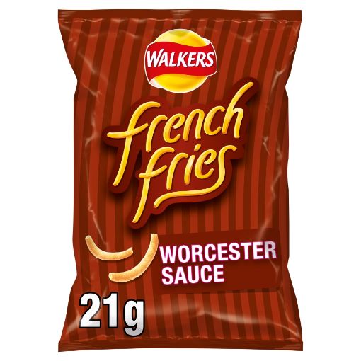 Picture of Walkers French Fries Worcester Sauce Snacks 32 x 21g