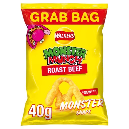 Picture of Walkers Monster Munch Beef Snacks 35 x 40g