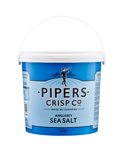 Picture of Pipers Anglesey Sea Salt Crisps Re-Sealable Bucket 600g