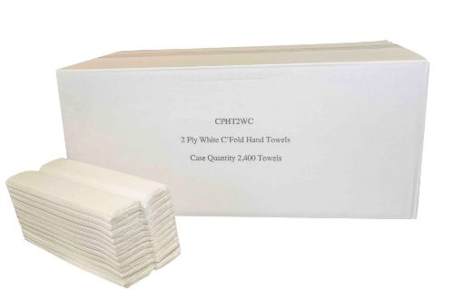 Picture of Hand Towels C/Fold White 2ply 1 x 2,400)