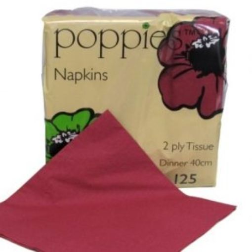 Picture of Napkins Bordeaux 40cm 2ply (Pk 125)