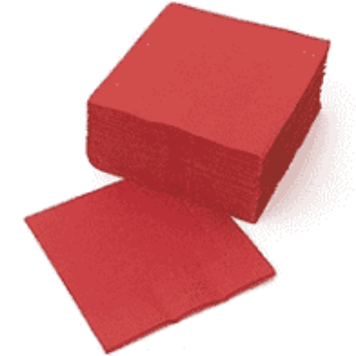 Picture of Napkins Red 40cm 2ply (Pk 125)