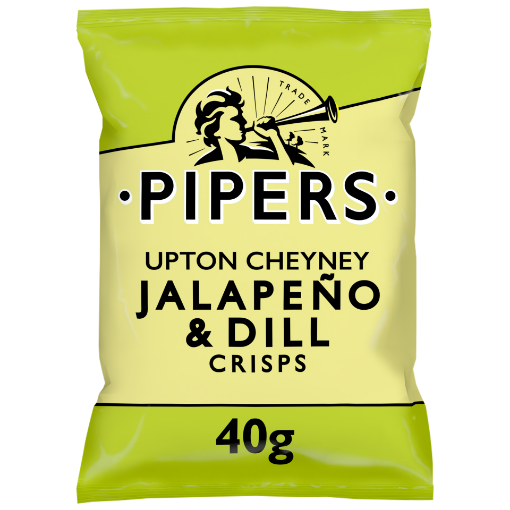 Picture of Pipers Upton Cheyney Jalepeño & Dill Crisps 24x40g