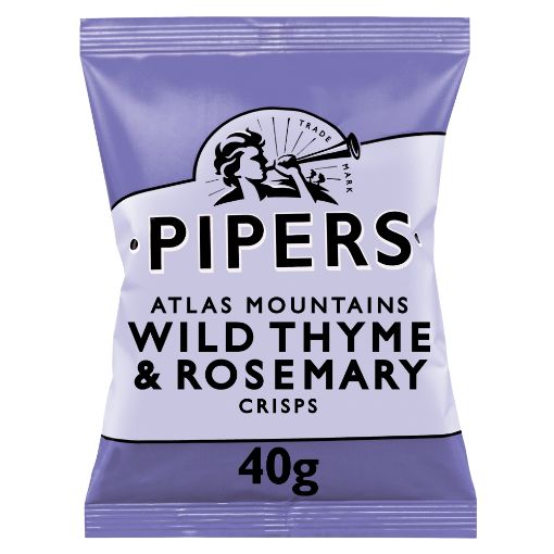 Picture of Pipers Atlas Mountain Wild Thyme & Rosemary Crisps 24x40g