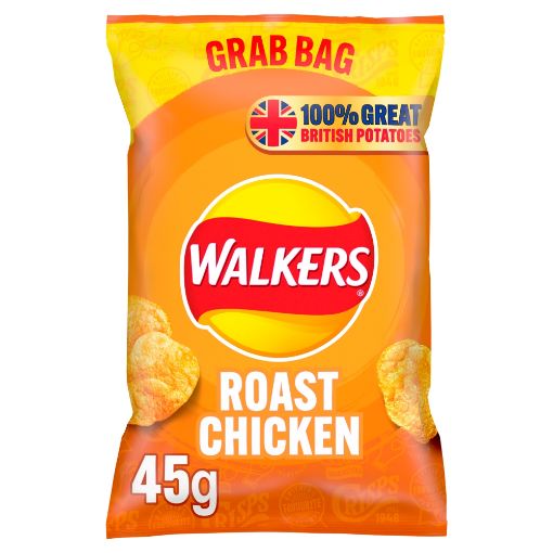 Picture of Walkers Roast Chicken Crisps Grab Bags 32 x 45g