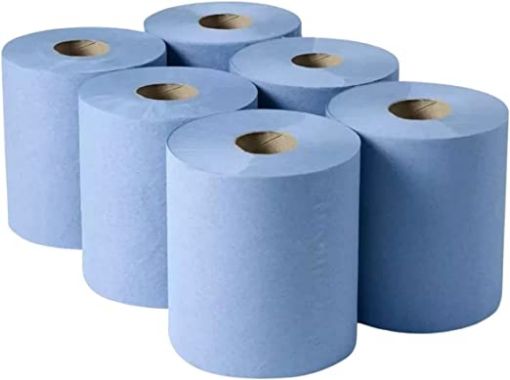 Picture of Centre Feed Rolls Blue A Grade (Pack of 6)