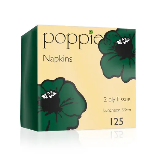 Picture of Napkins Green 33cm 2 ply (Pk 125)