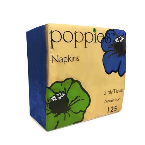 Picture of Napkins Navy Blue 40cm 2 ply (Pk 125)