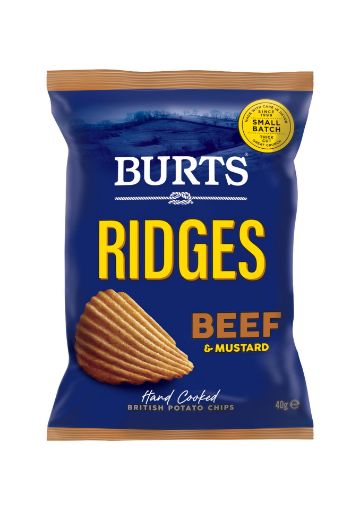 Picture of Burts Ridges Beef & Mustard 20 x 40g